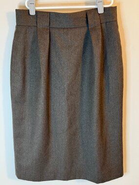 Jones New York Women's Brown Wool Pencil Skirt Size 8